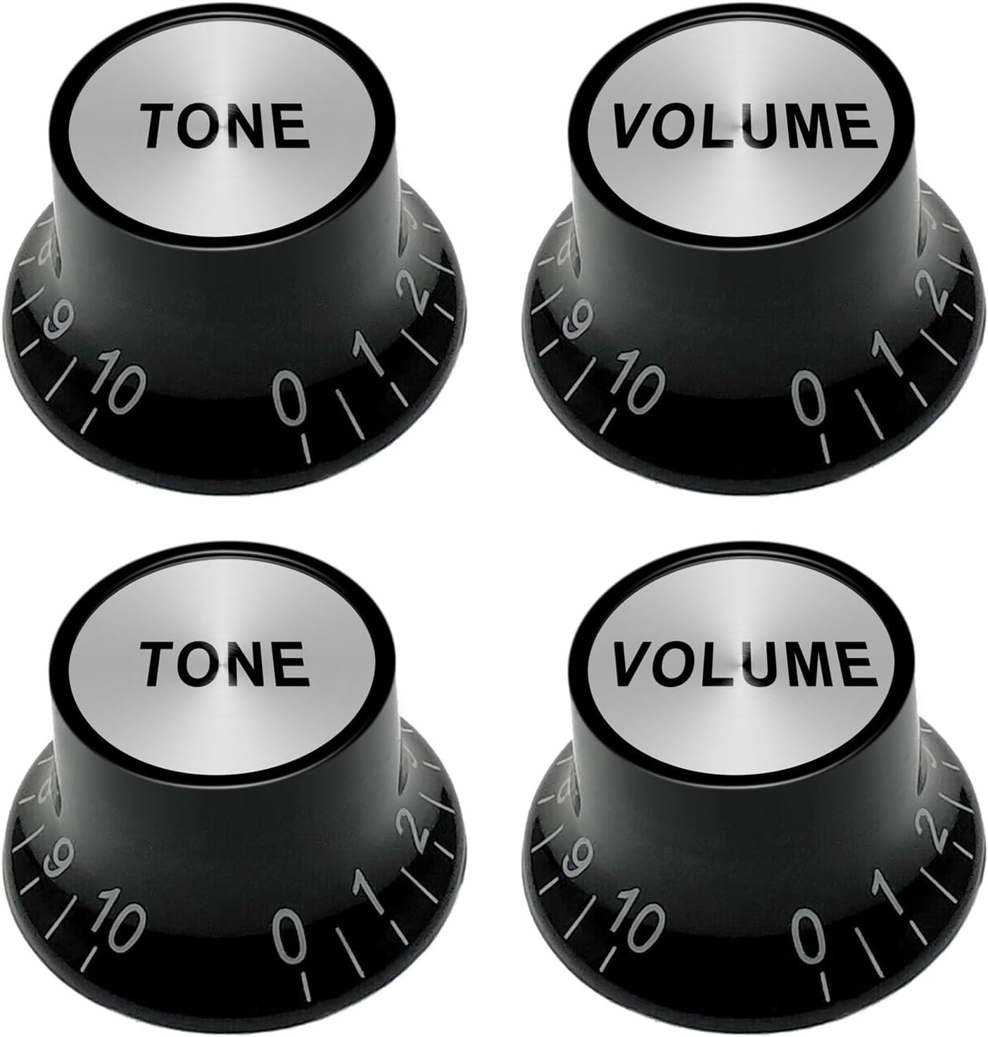 SAPHUE Plastic Top Hat Style 2 Volume and 2 Tone Speed Control Knobs Set for Gib