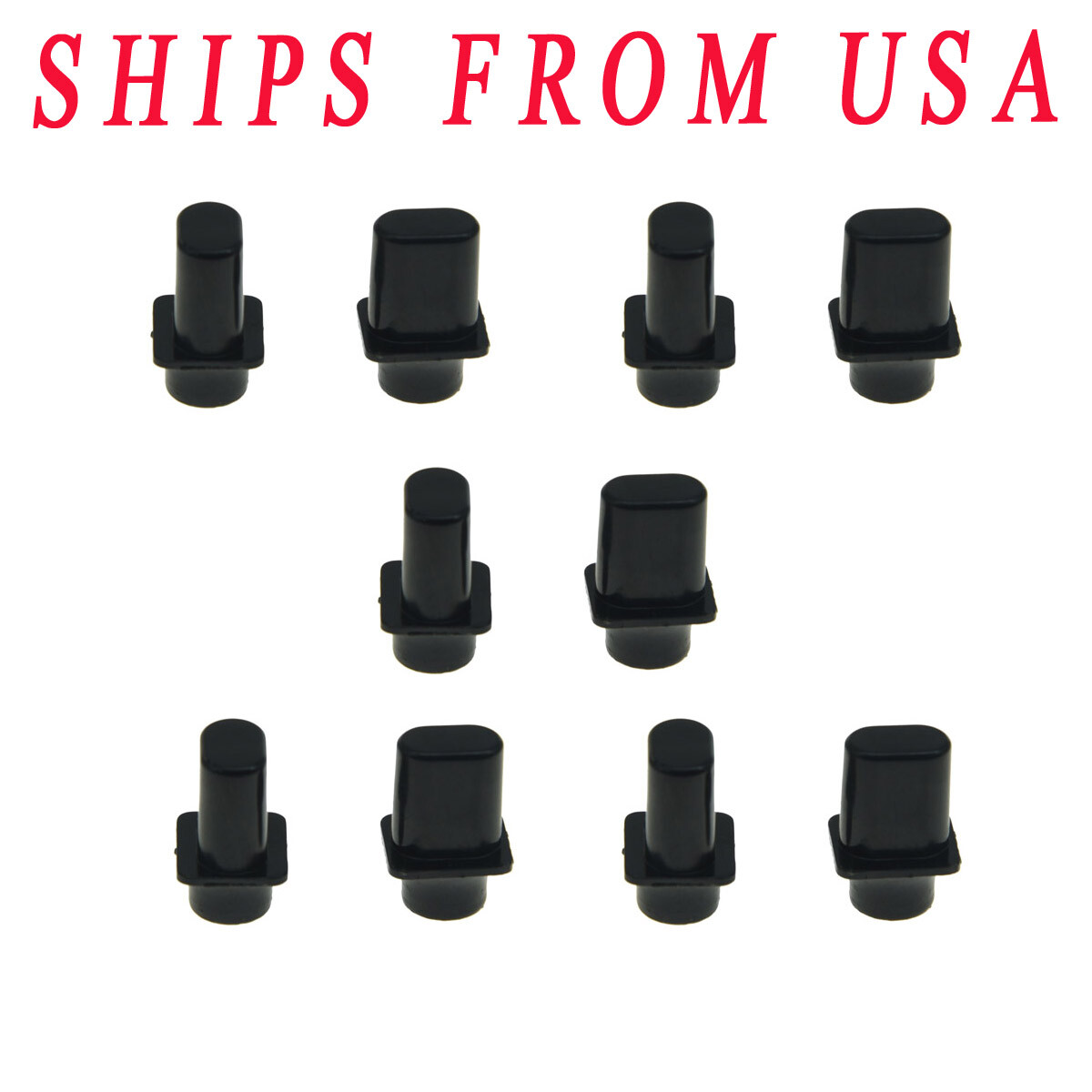 KAISH BK 10-Pack Guitar Pickup Switch Knob Top Hat Switch Tip For US Tele
