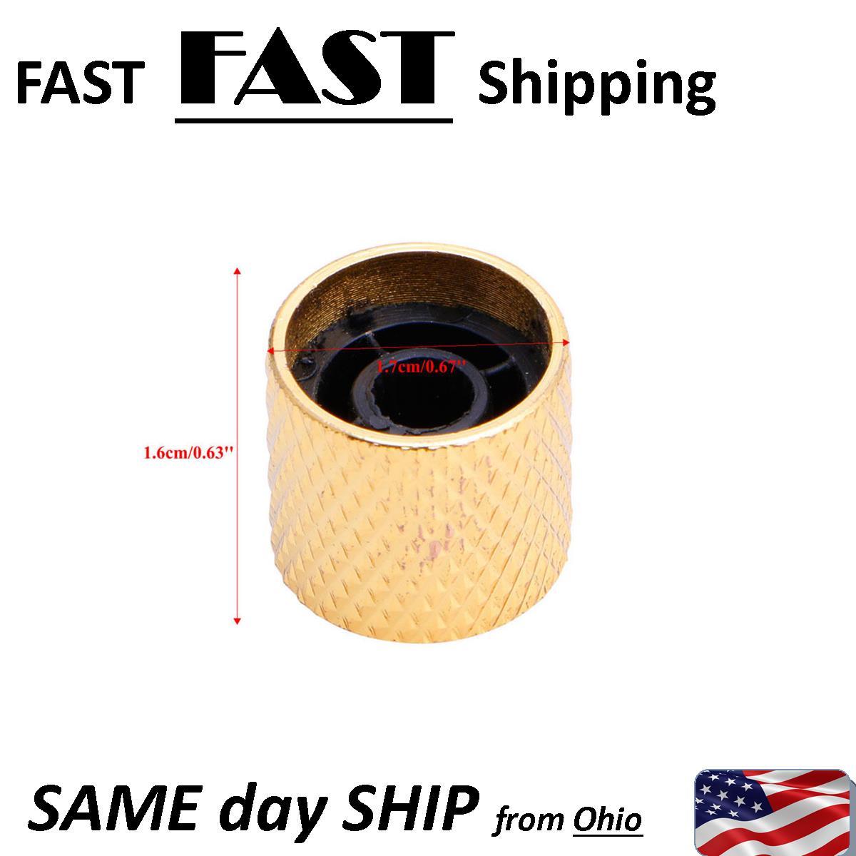 Gold Plated Metal Tone Volume Control Knob Chrome For Electric Guitar Bass Parts
