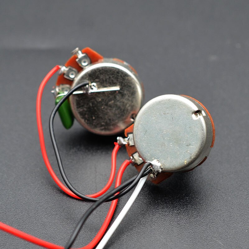 PB/JB Bass Harness Pre-Wired Kit Large 250K Pot 1/2 Volume 1 Tone Jack