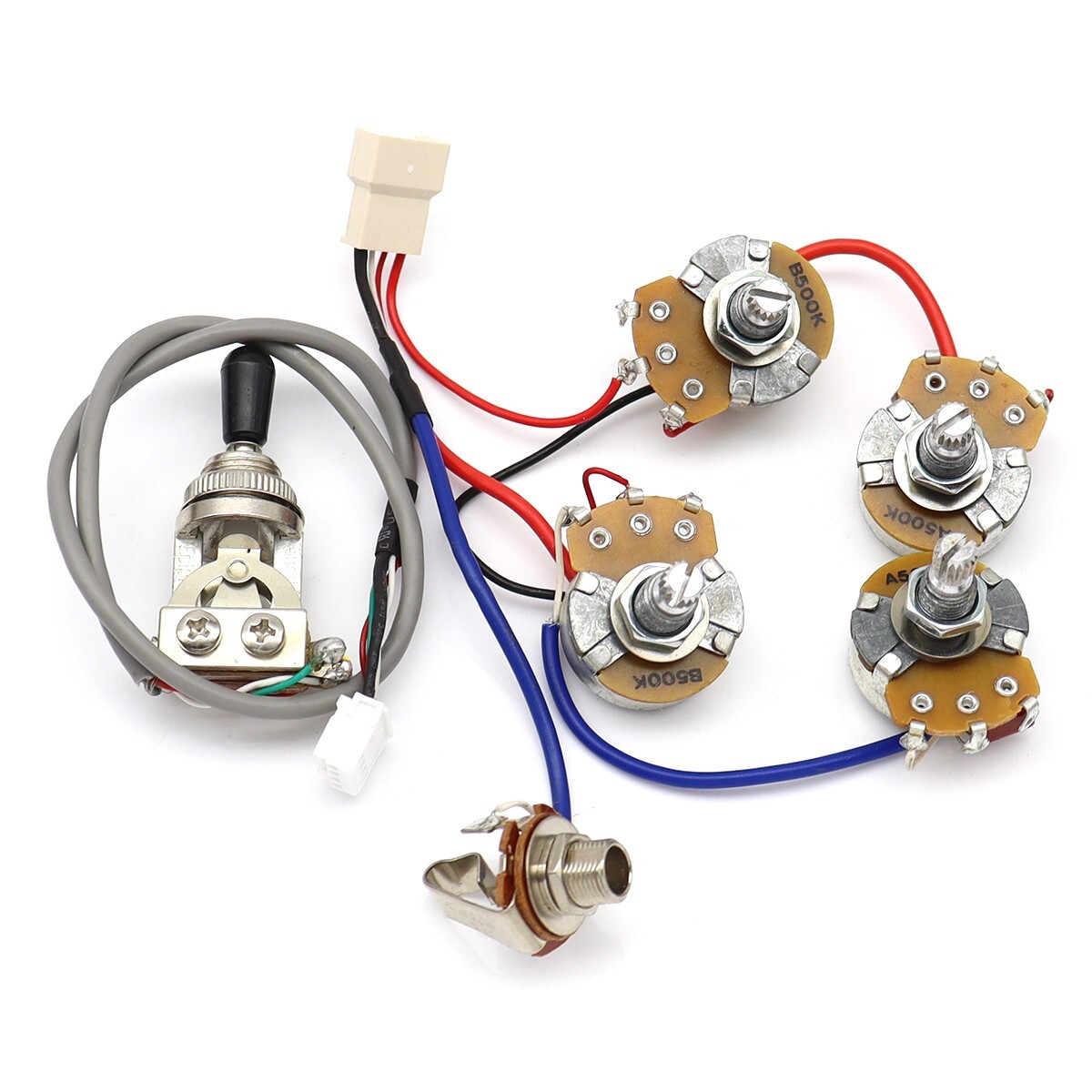 Electric Guitar Pickup Wiring Harness 1 Toggle Switch 4 Pots Jack for EPI SG LP