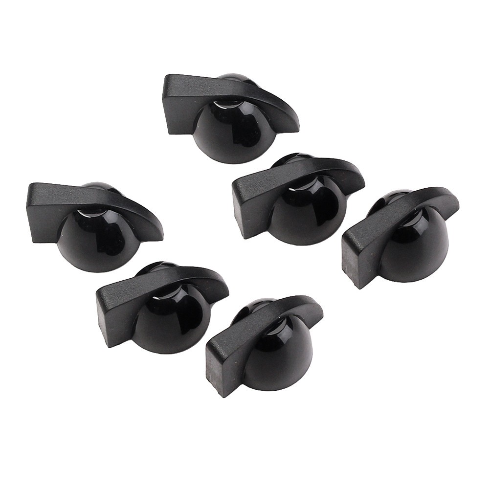6Pcs Durable Black Pedal Knob for Guitar Amplifier Control Replacement