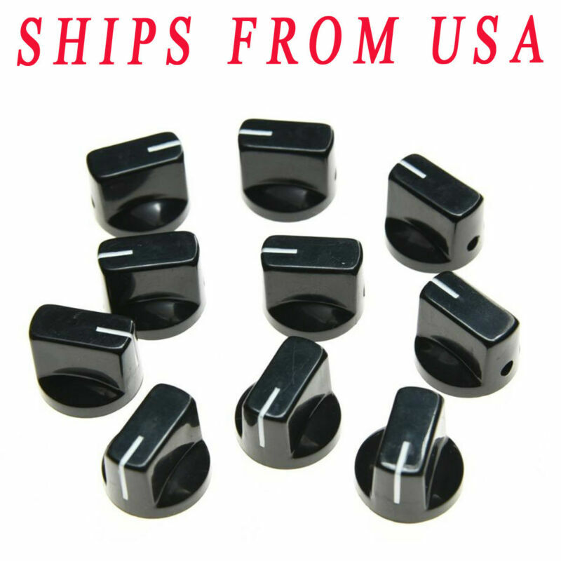 KAISH 10xGuitar AMP Effect Pedal Knob Davies 1510 Style Pointer Set Screws Black