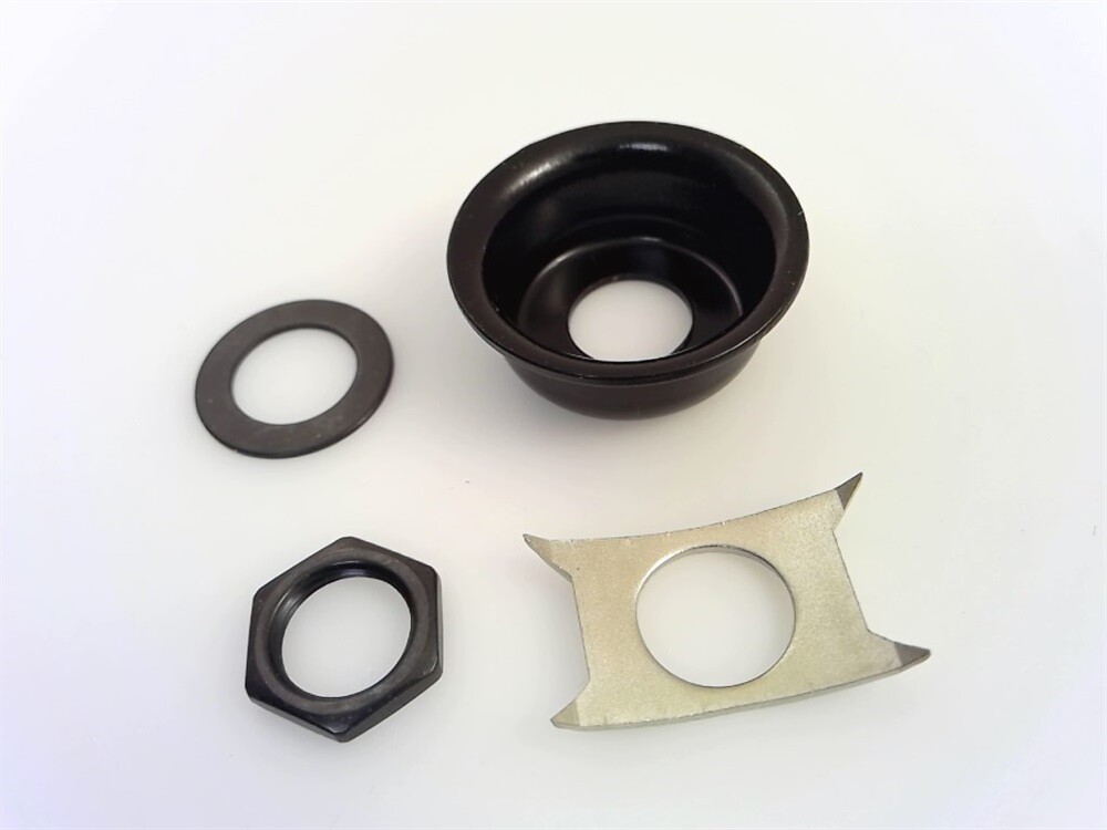 True Custom Shop® Black 3/8″ Input Jack Cup Ferrule for Vintage Fender Tele