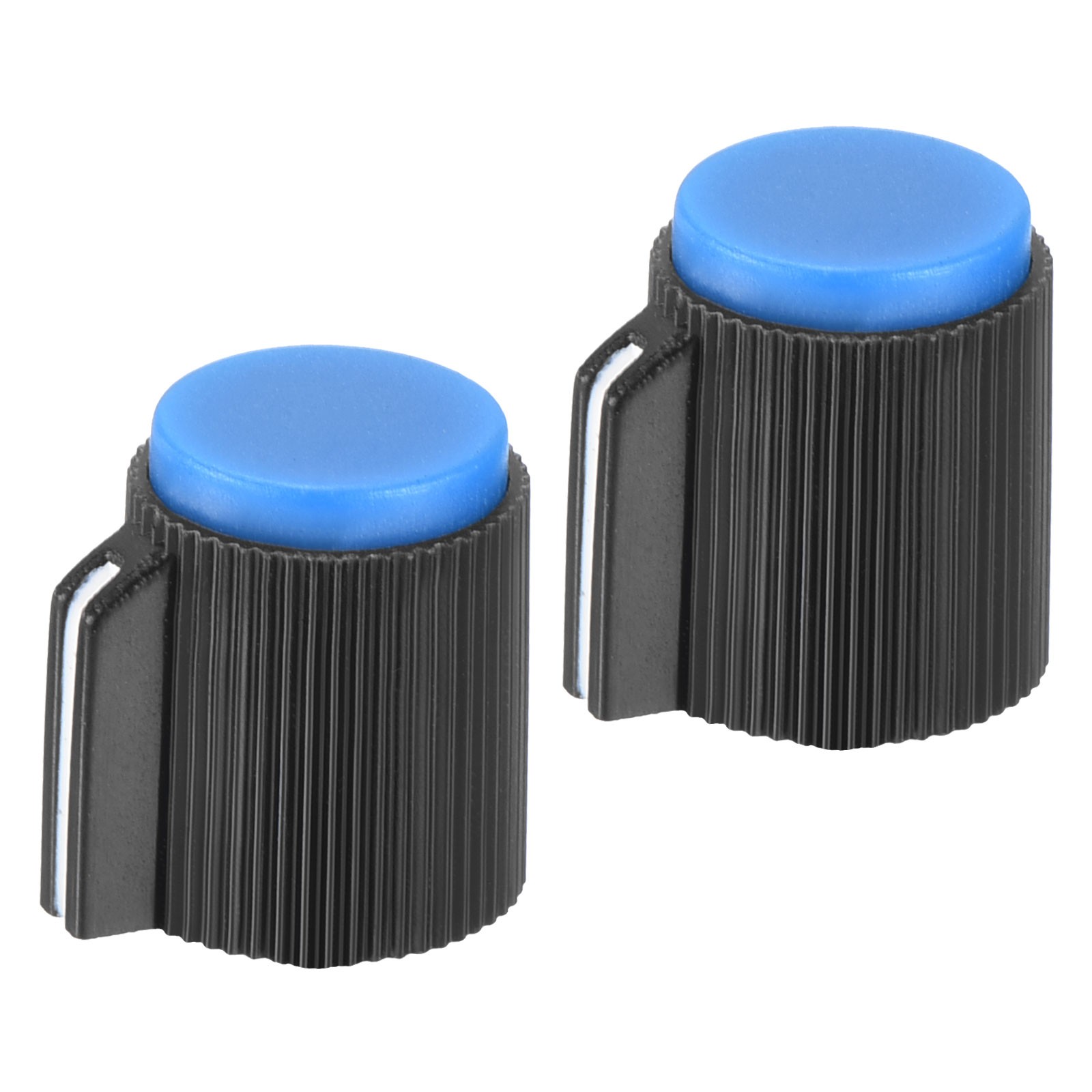 Potentiometer Knobs Bakelite 13×15.5mm 6mm Hole with 2pcs Screws Black Blue 2PCS