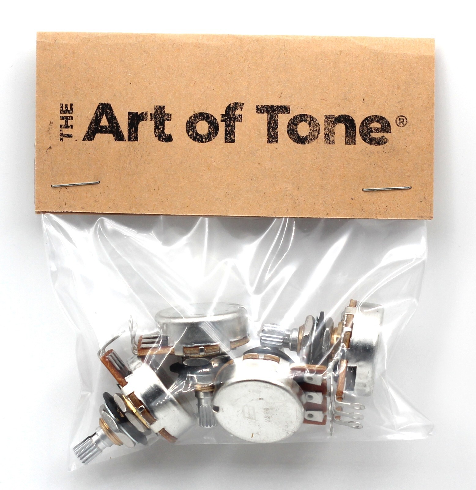 4X – Bourns 500K Audio Taper Potentiometers – Short Split Knurled Shaft
