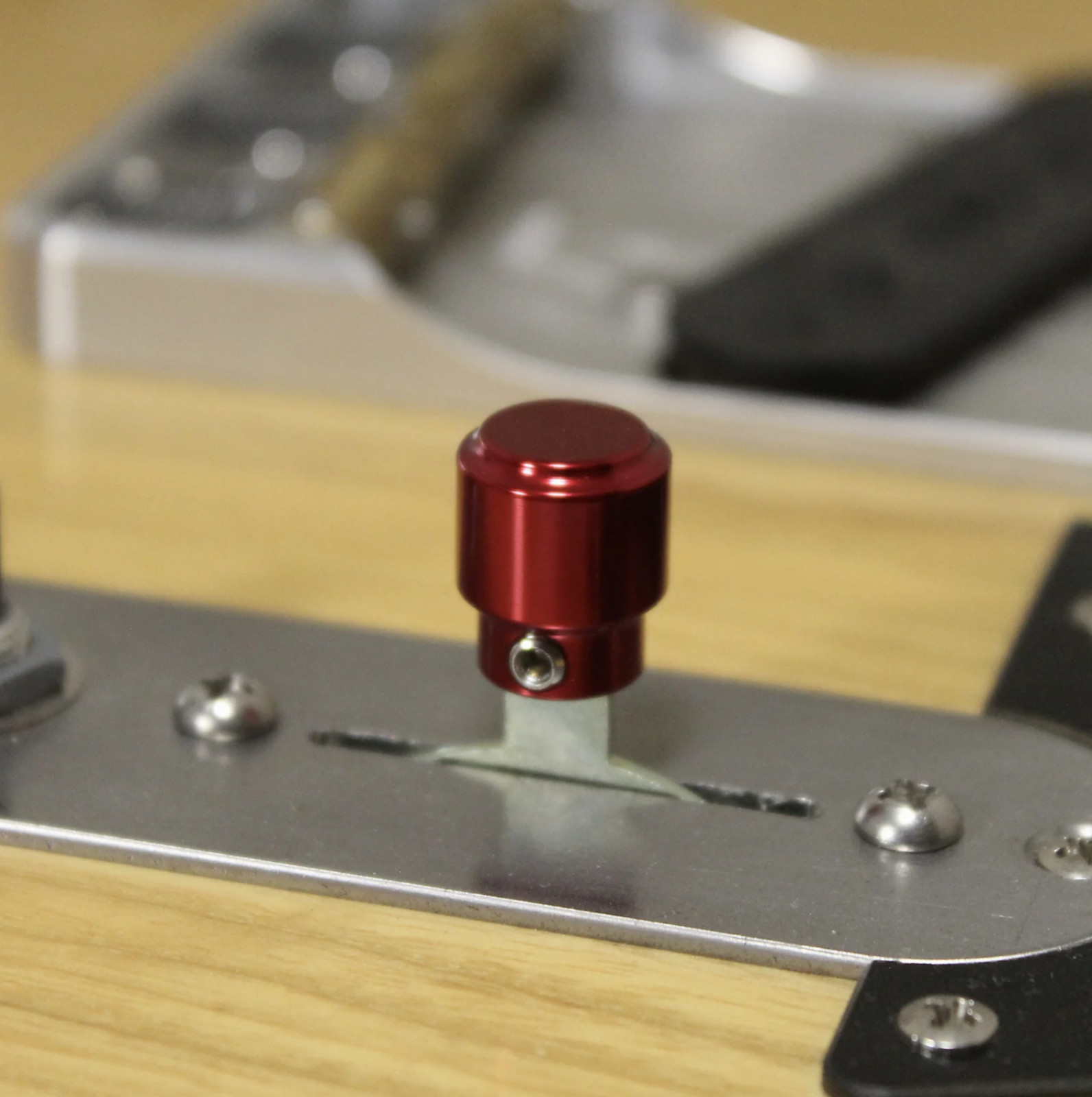 Telecaster style round switch tip, Crimson Red