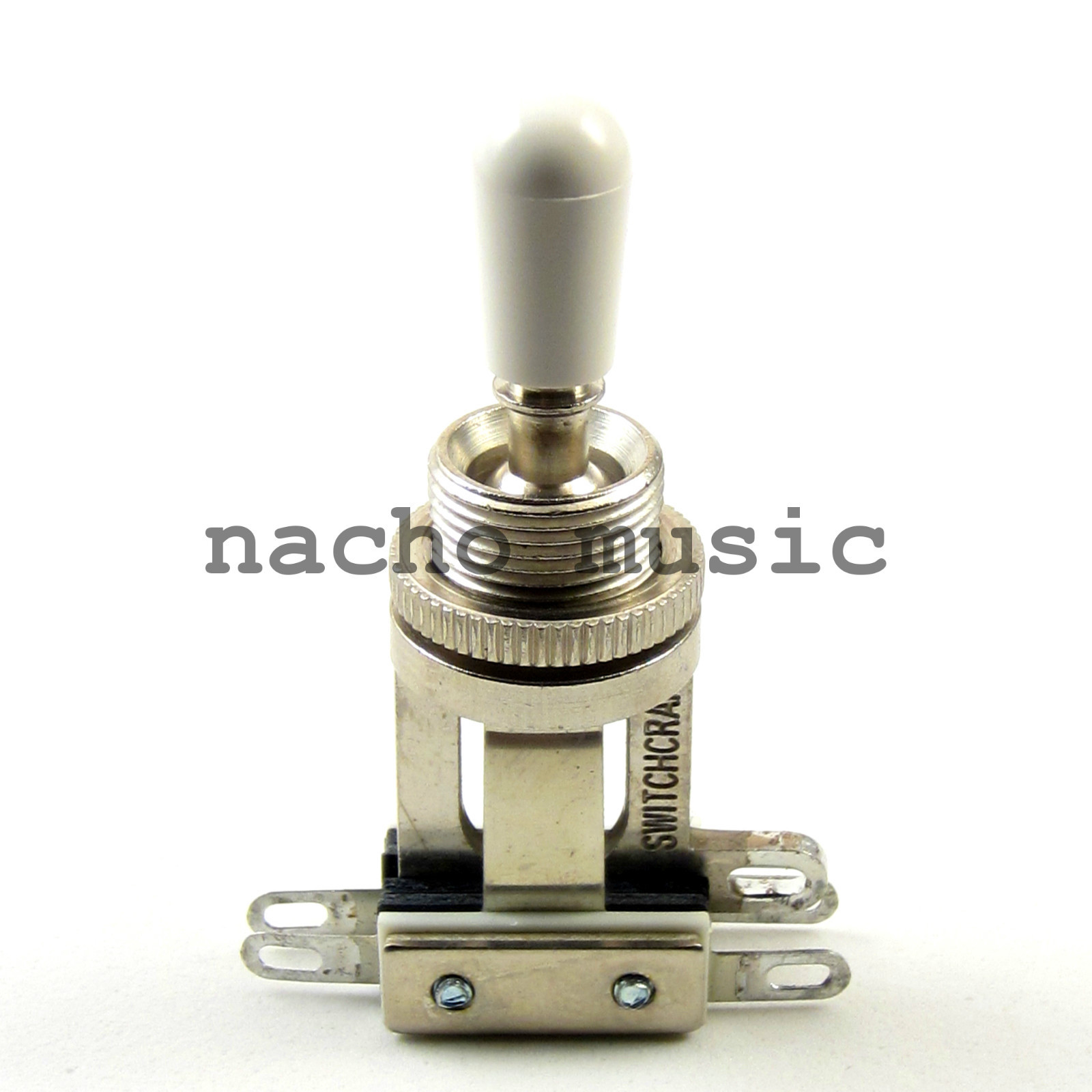 Switchcraft 3-Way Short Frame Toggle Switch w/ Genuine Switchcraft White Tip