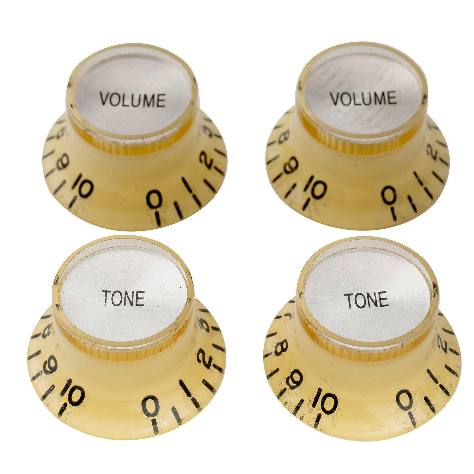 Musiclily Pro Cream Inch Guitar Hat Bell 2 Volume 2 Tone Knob For US Les Paul SG