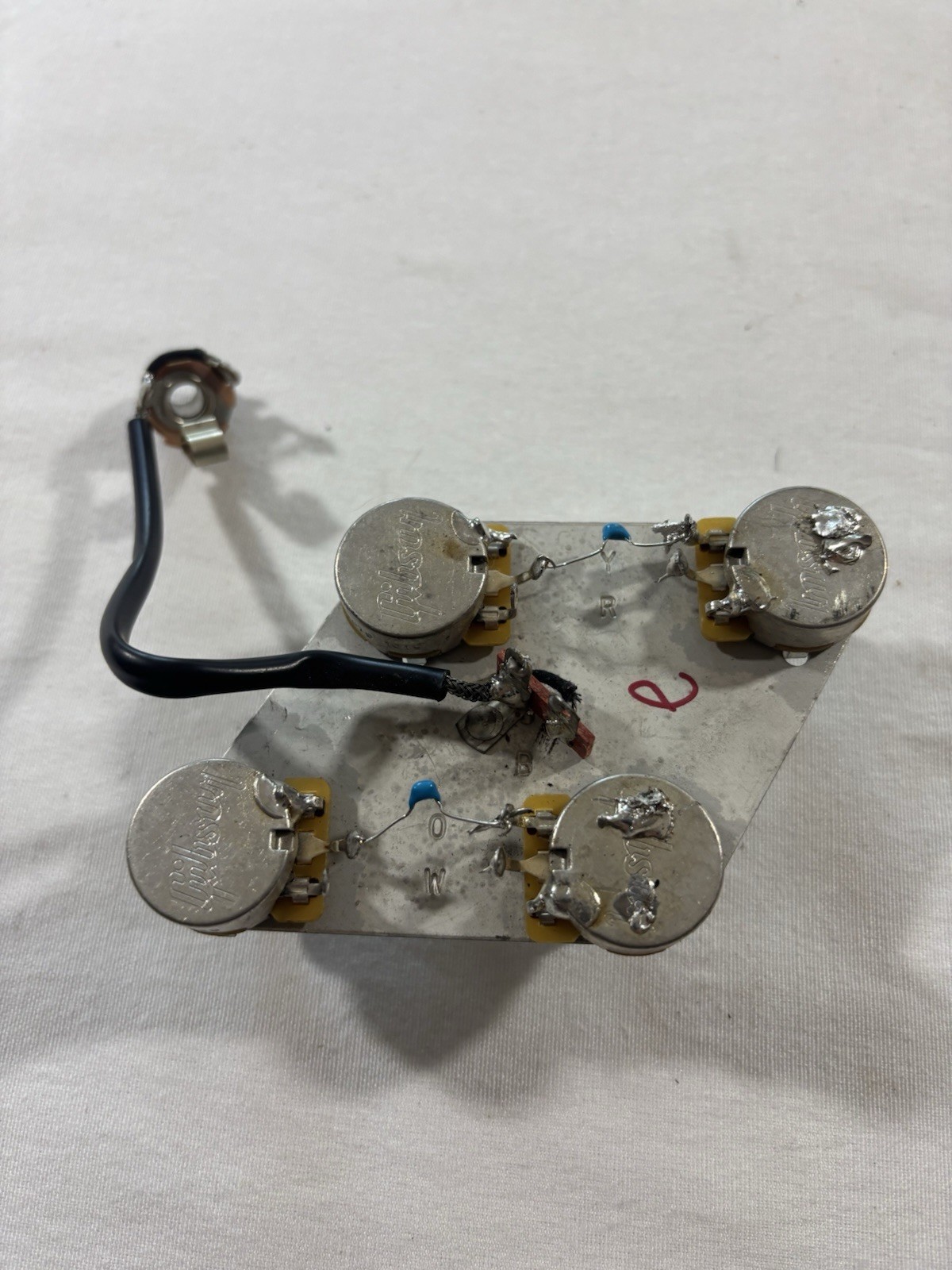 2010 Gibson Les Paul Studio Guitar Wiring Harness Volume Tone Pots Jack w/ HW