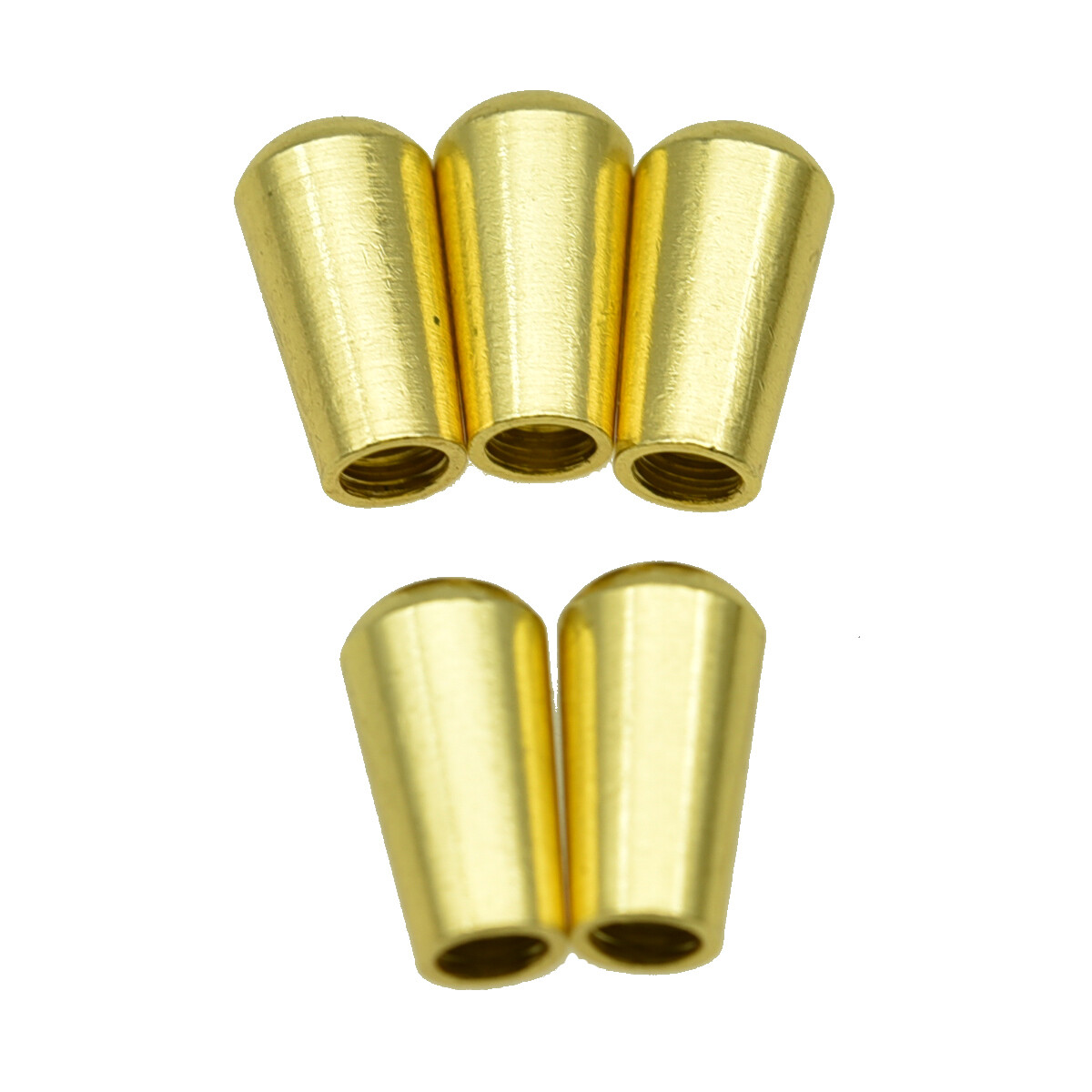 5x Gold USA Thread SAE 8-32 Metal Toggle Switch Tip Fits Gibson/Switchcraft