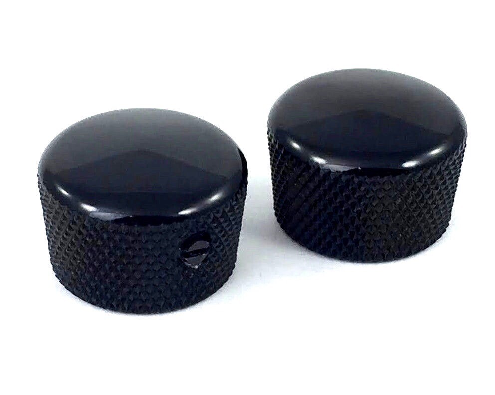 NEW – Metal Cupcake Knobs (2) For USA Solid Shaft Pots – BLACK