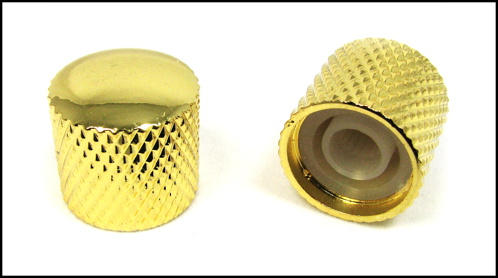 2-pack Gold Press-Fit Dome Knobs for Guitar/Cigar Box Guitar & more!