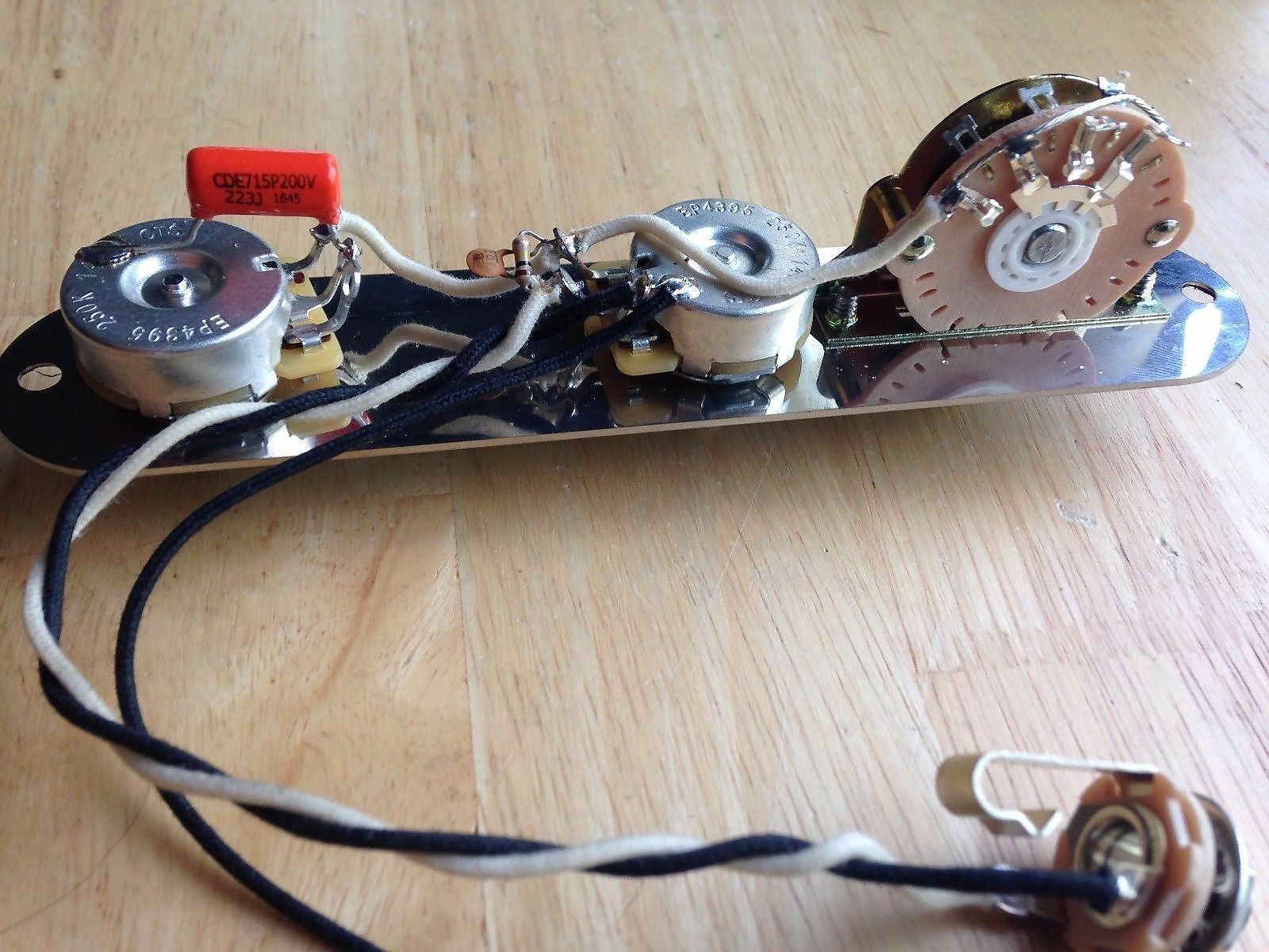 Fender Telecaster Wiring 250k CTS Pots 3 Way .022 Orange Drop Treble Bleed