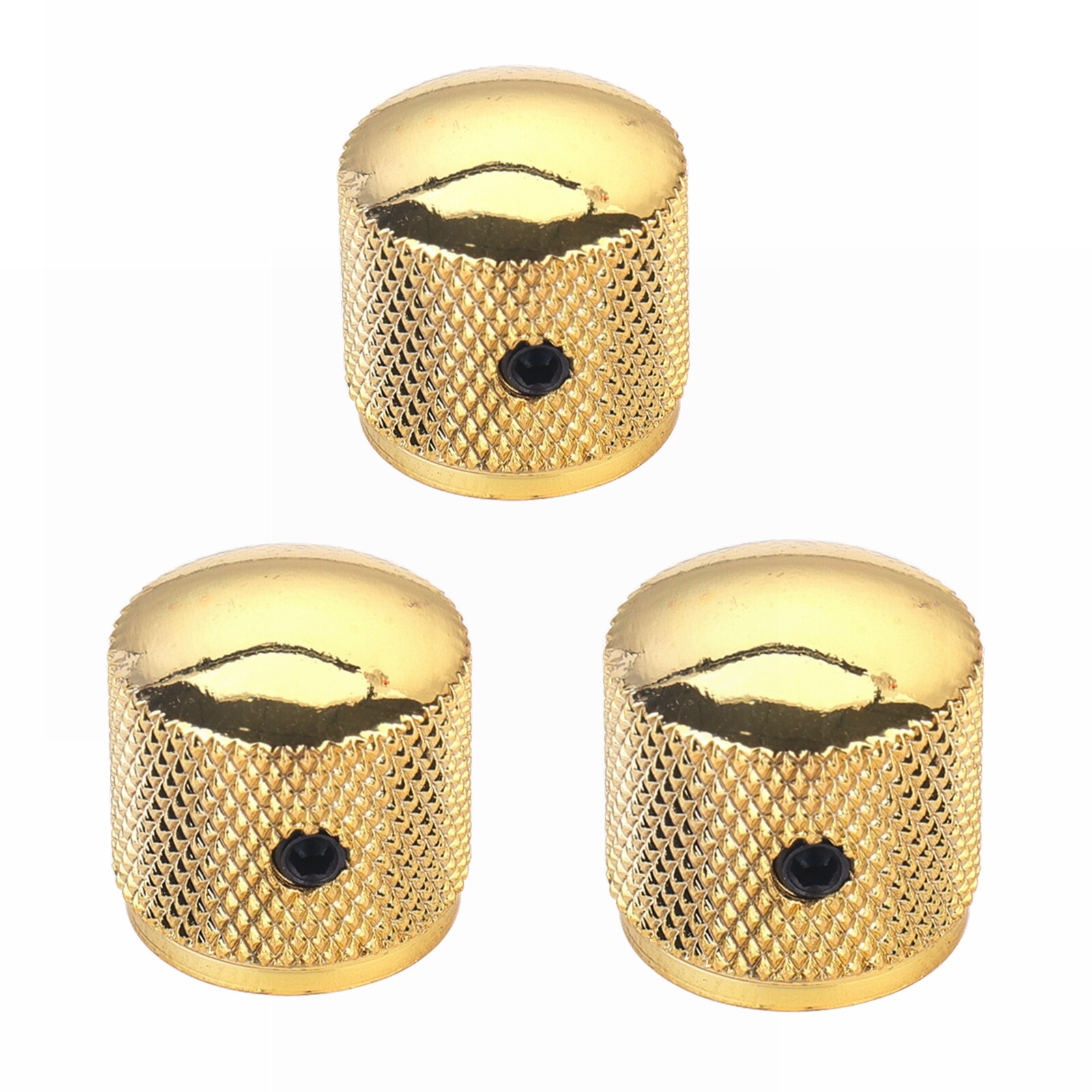 3pcs Gold Metal Dome Knobs ST TL Electric Guitar Bass Volume Tone Control Knob
