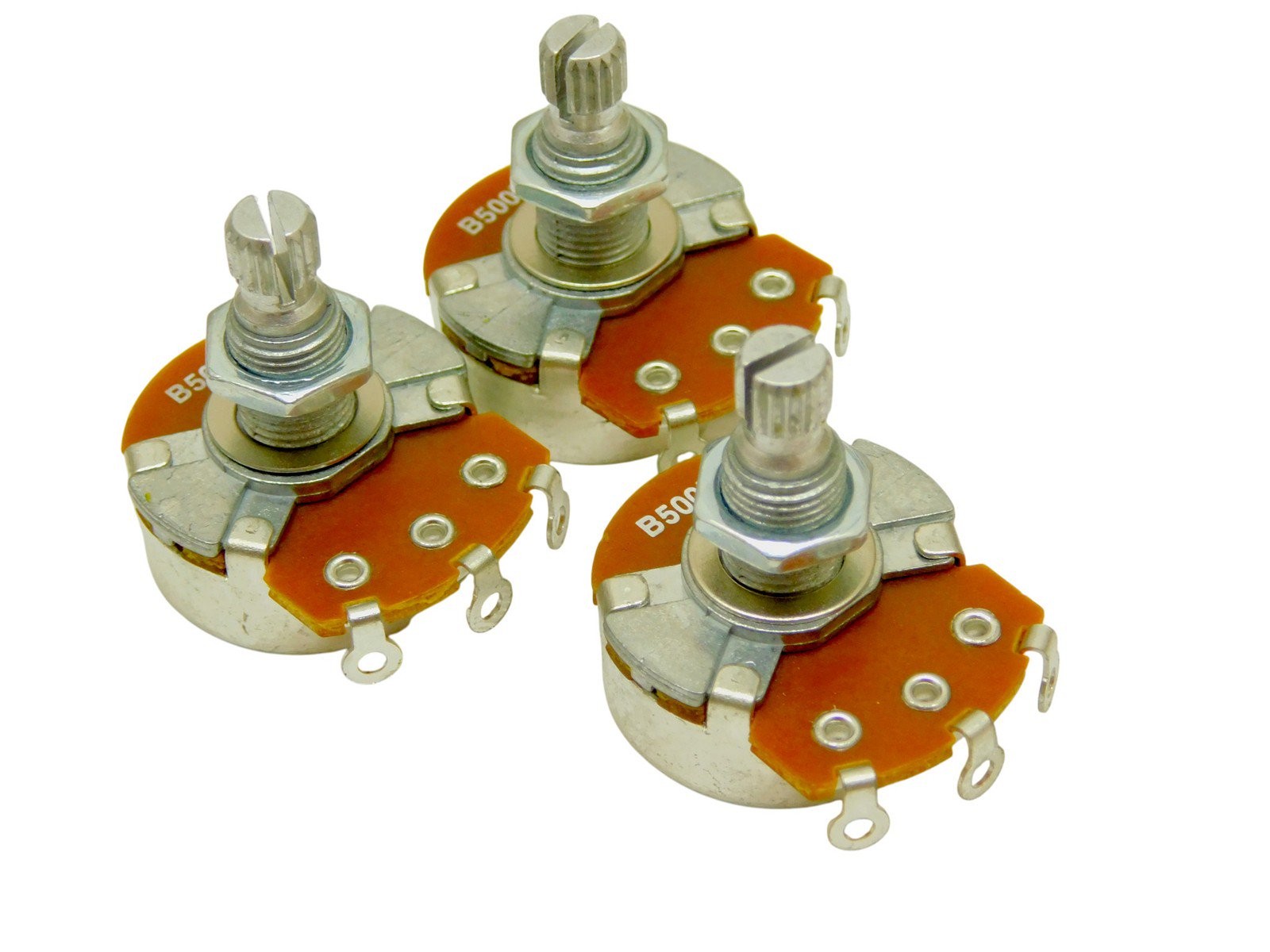 Alpha B500k 18mm Linear SPLIT SHAFT AUDIO TAPER POTENTIOMETERS POTS