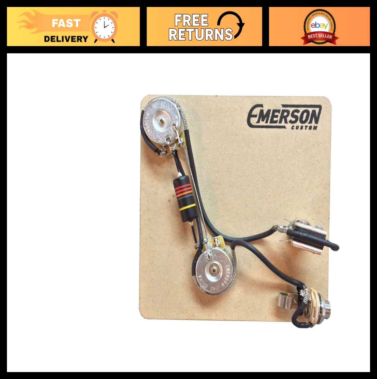 Prewired 2-Knob Guitar Wiring Kit | Easy Install, High-Quality Components