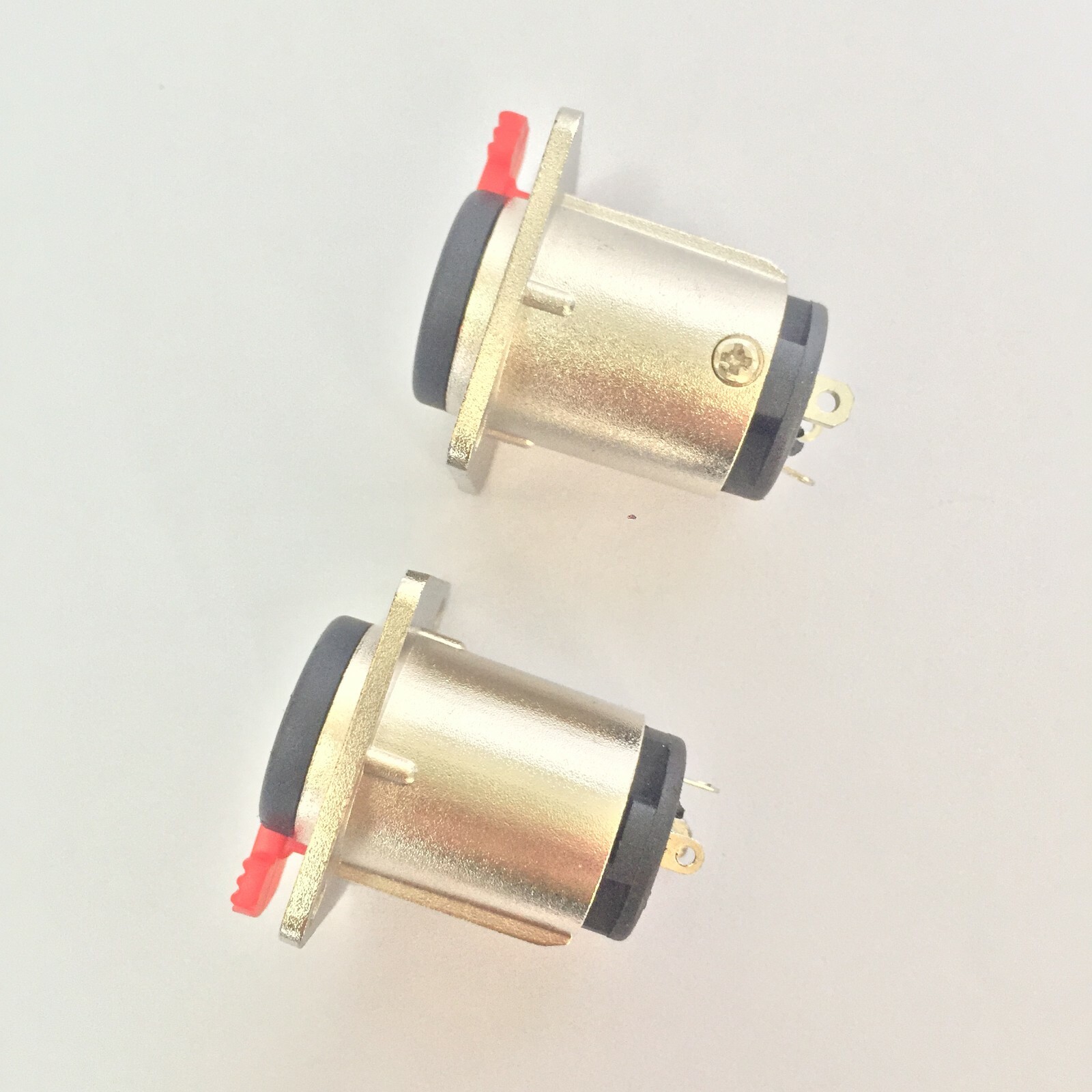2pcs Locking 1/4″ 6.35mm TRS Panel Mount Guitar / Pedal Board Jack Metal Panel