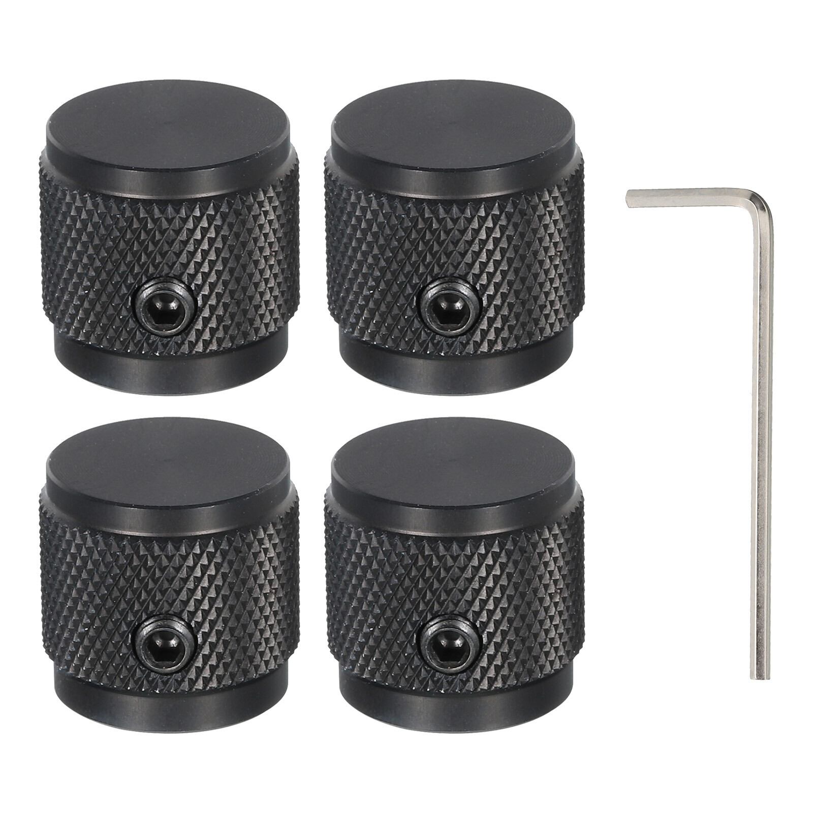 4PCS Aluminium Potentiometer Knobs Control Knob 17mm for Guitar Amplifier Black