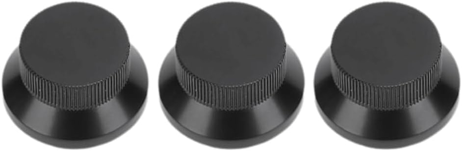 3pcs Black Metal Guitar Top Hat Control Knobs Set Fit Strat ST