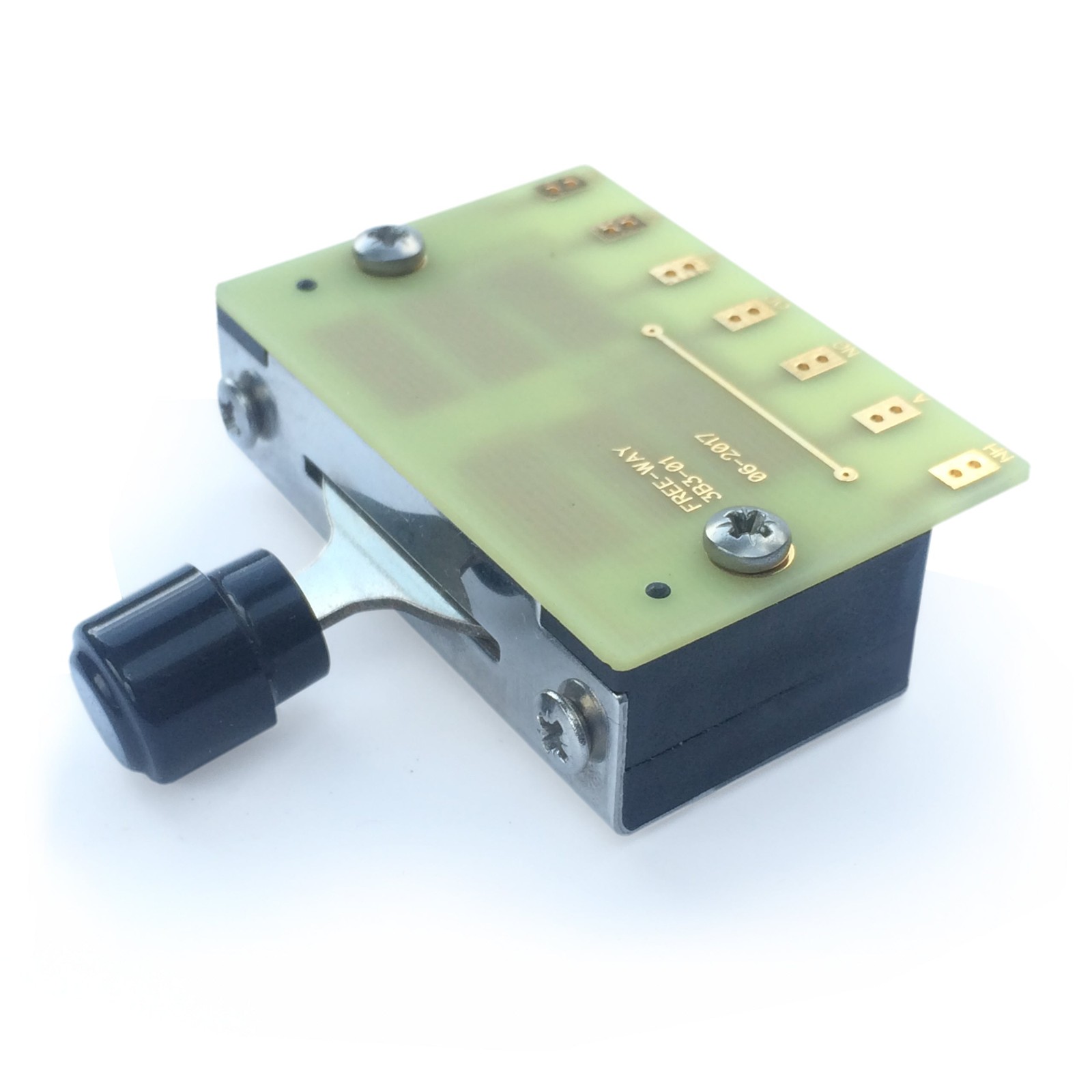 Free-way 3B3-01 3 Way 6 Position Blade Switch, Nickel Finish with black tip