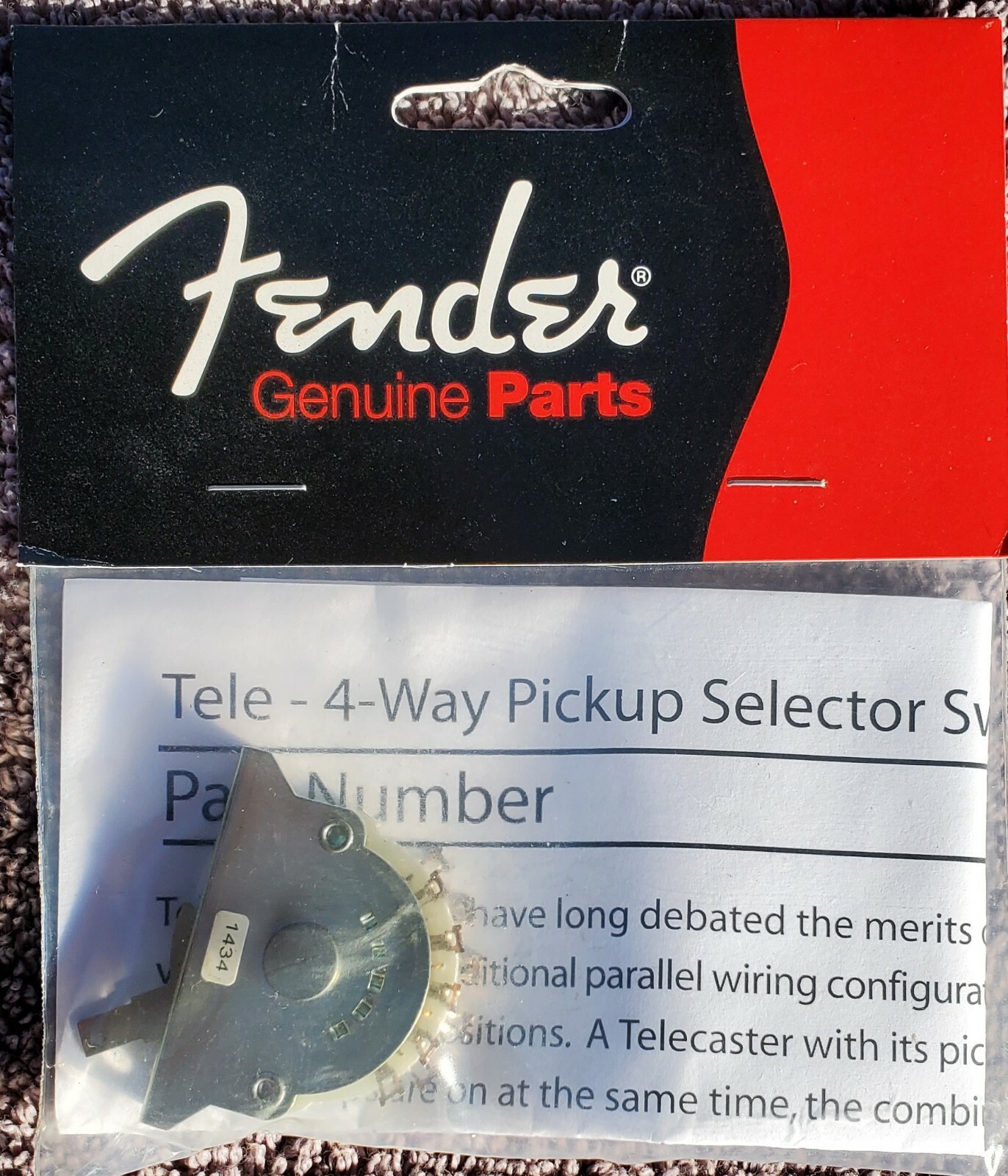 Genuine Fender Custom Shop 4-Way Tele/Telecaster Guitar Mod Pickup Switch