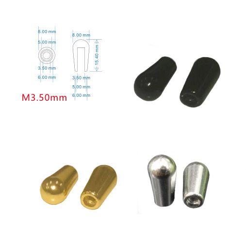 3 Way Switch Tip knob Toggle Guitar Pickup Selector Metal Black Gold Chrome