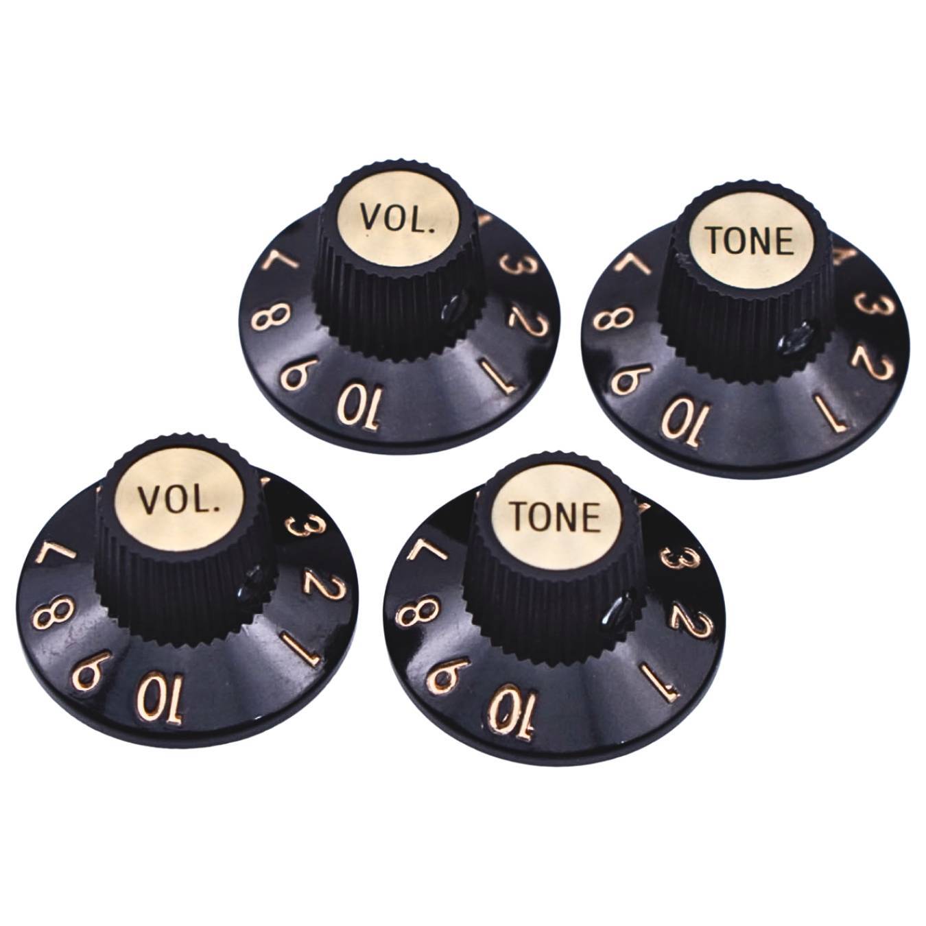 Vintage Guitar Witch Hat Knobs Fit 72 Telecaster/Tele Custom Volume & Tone GOLD