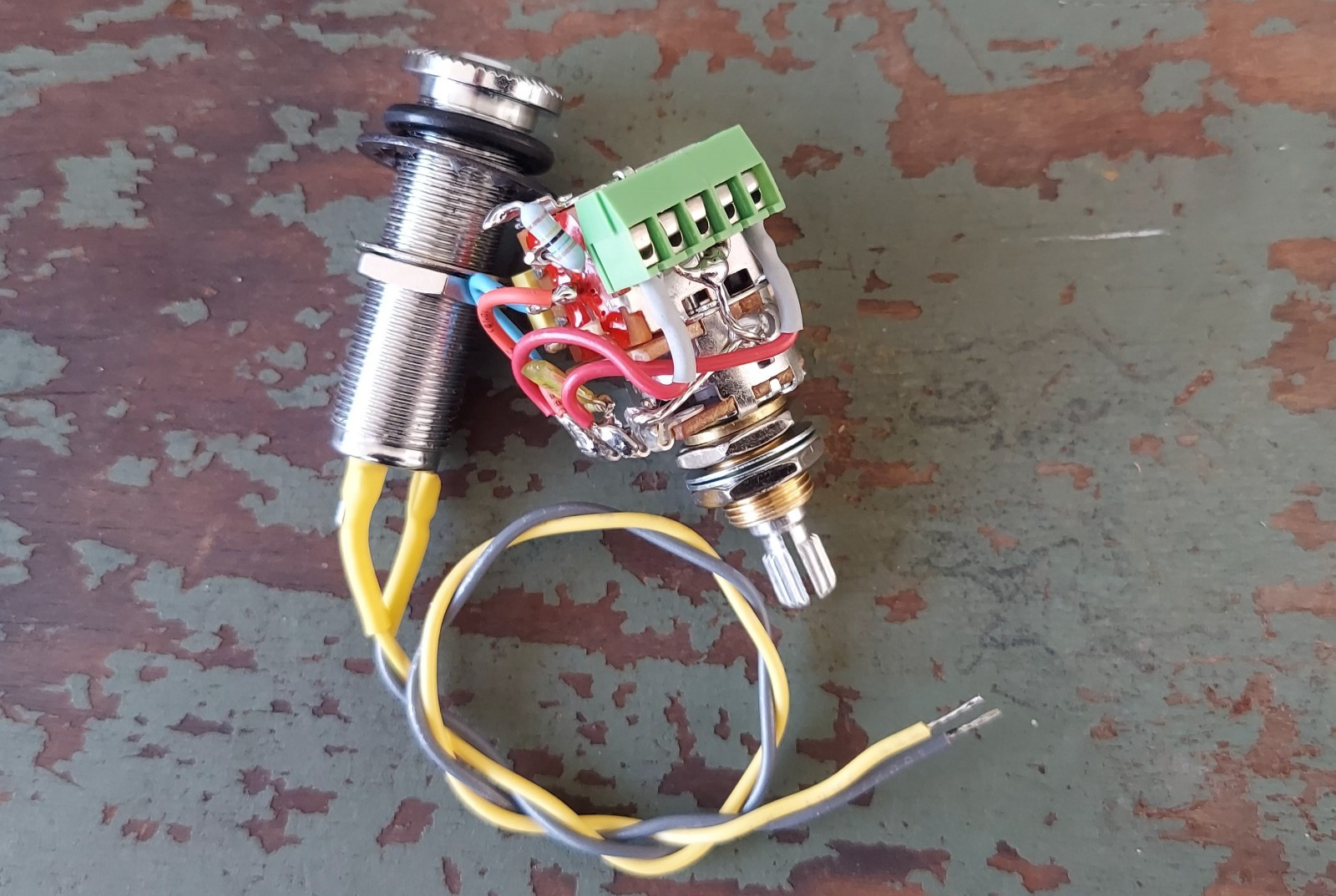 1 Volume Solderless Guitar wiring harness w/ push pull Coil Split Barrel jack