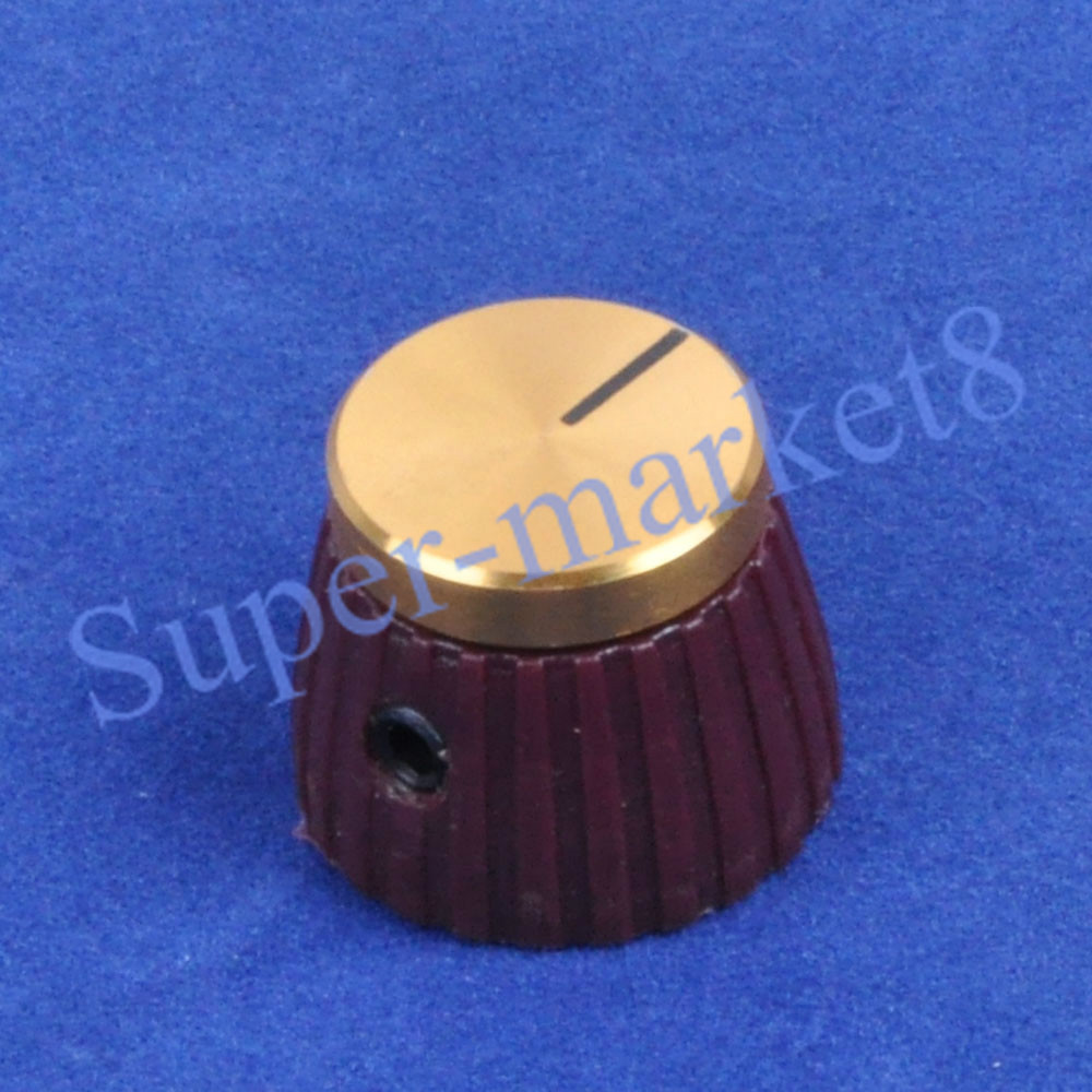 20pcs Marshal JTM JCM Plexi Guitar Tube Amp Volume Knob Gold Top 1/4 6.35 Brown