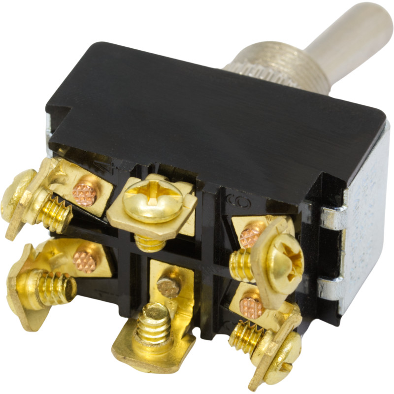 Switch, Toggle, DPDT, On-On, Screw Terminals