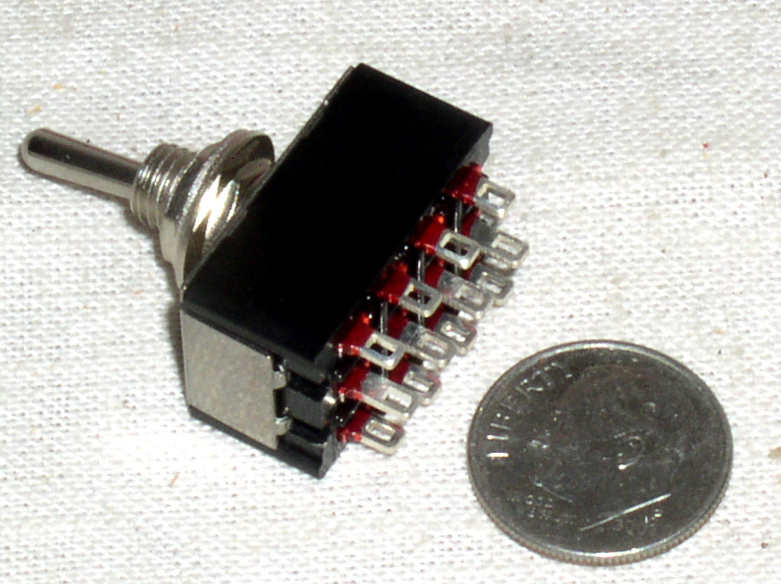 MINI TOGGLE 4PDT 4P2T ON-OFF-ON 4 MULTI POLE SWITCH 125V 6A AC DC CENTER OFF USA