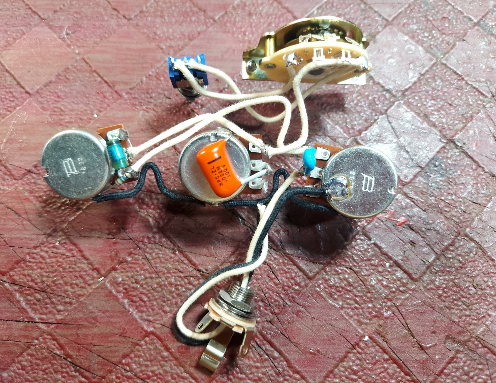G&L/ Strat Wiring Harness HSH 5/w Switch PTB Tone, Bourns 500k Coil Split toggle