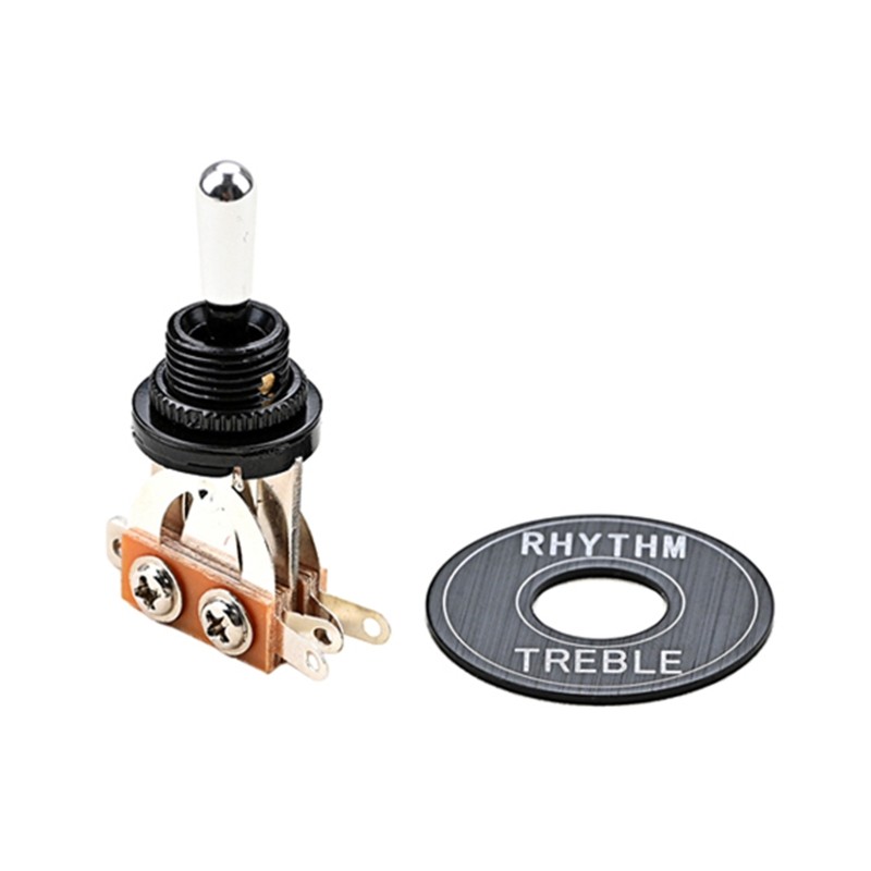 Guitar 3 Way Short Straight Toggle Switch with Washer-Ring Electric Guitars Part
