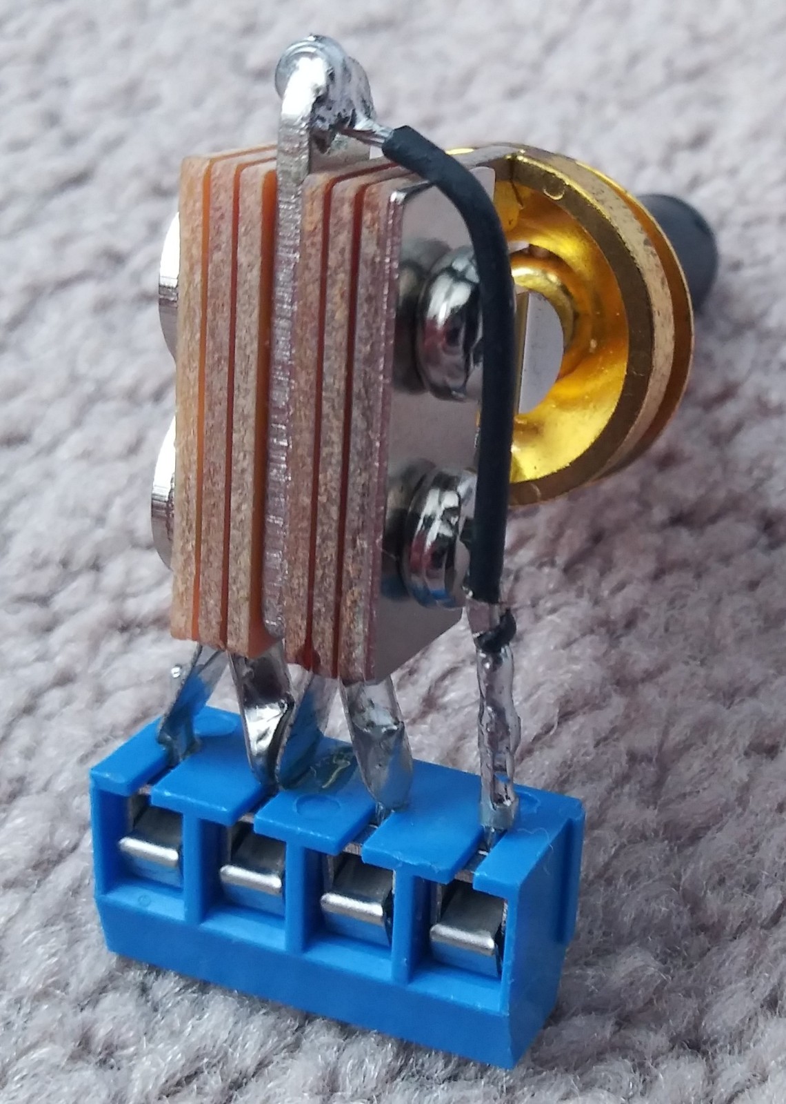 SOLDERLESS Guitar Wiring EZ-INSTALL KIT 2 PU 3-Way GOLD Switch Wire Jack 4 Pots