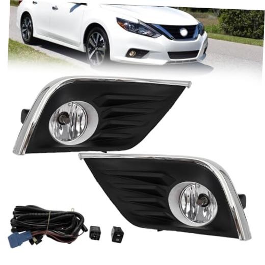2Pcs Fog Lights Compatible With 2016 2017 2018 Altima Fog Lamps Assembly
