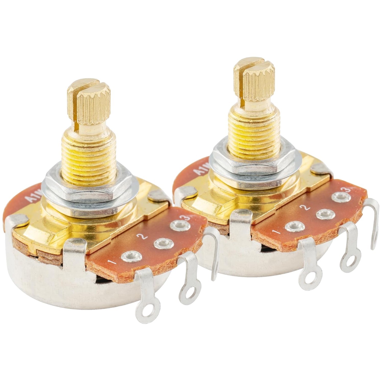 Metric Sized Guitar Potentiometers Set – A1 Meg Audio Taper