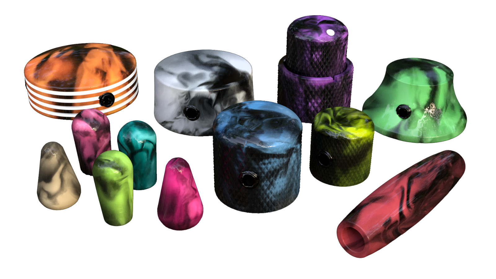 Xentric Guitars – AURORA Series Resin Guitar Knobs & Switch Caps