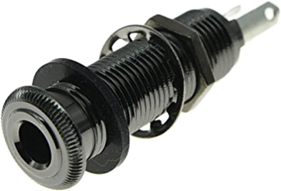 KAISH Stereo Copper Guitar Bass 1/4″ Barrel Jack 4 Pins, Black Nickel