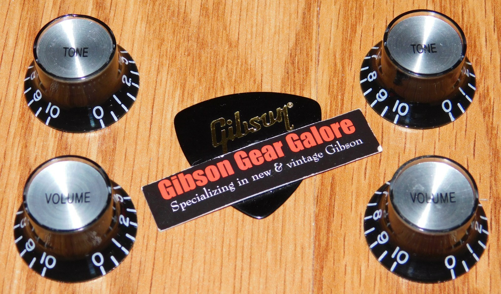Gibson Les Paul Knobs Set Black / Silver Top Hat SG Guitar Parts R9 Custom ES R8