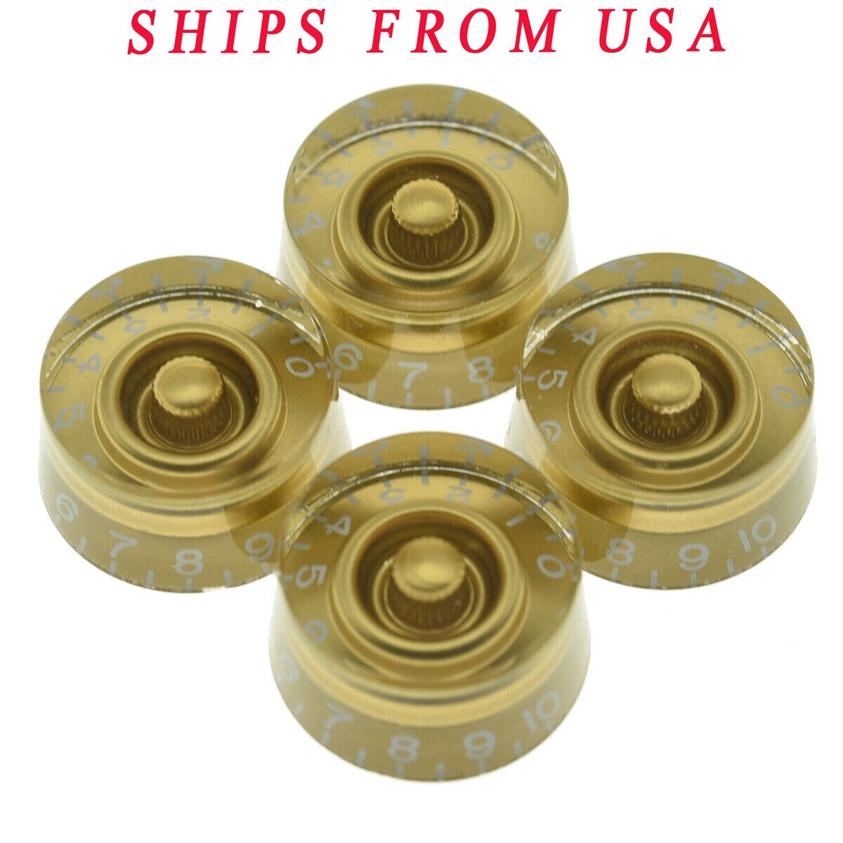 KAISH LP Guitar Knob USA Fine Spline Speed Dial Control Knob fit CTS Pot Gold