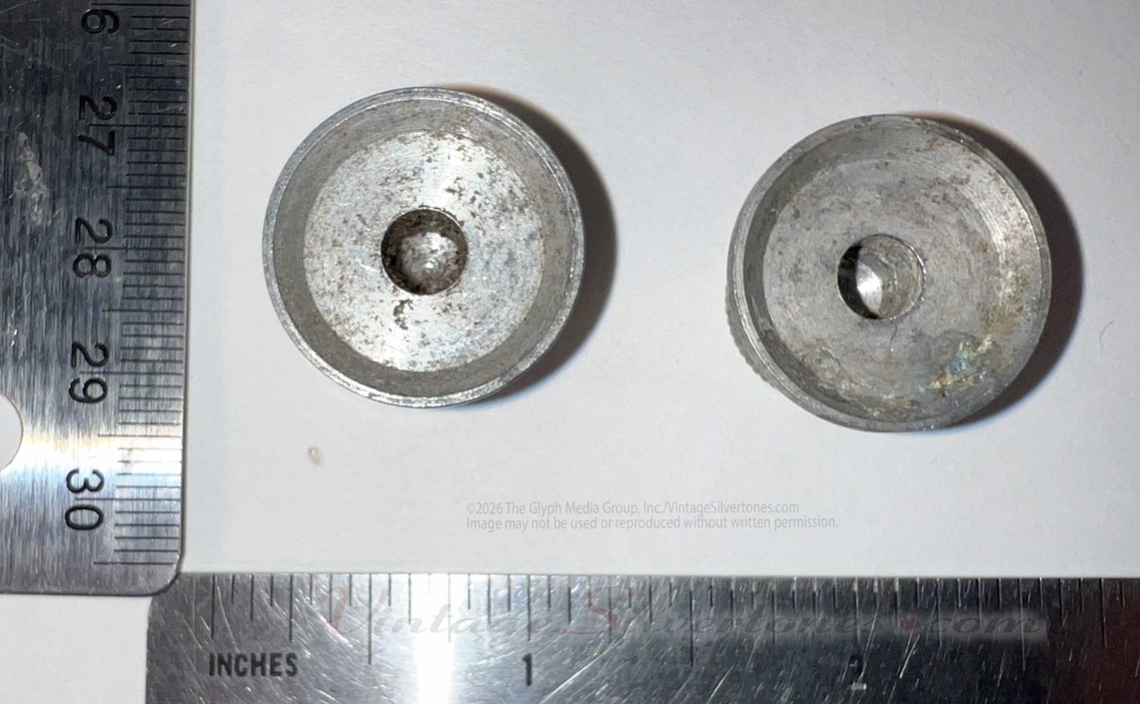 Framus electric guitar knobs metal tone & volume 1960s