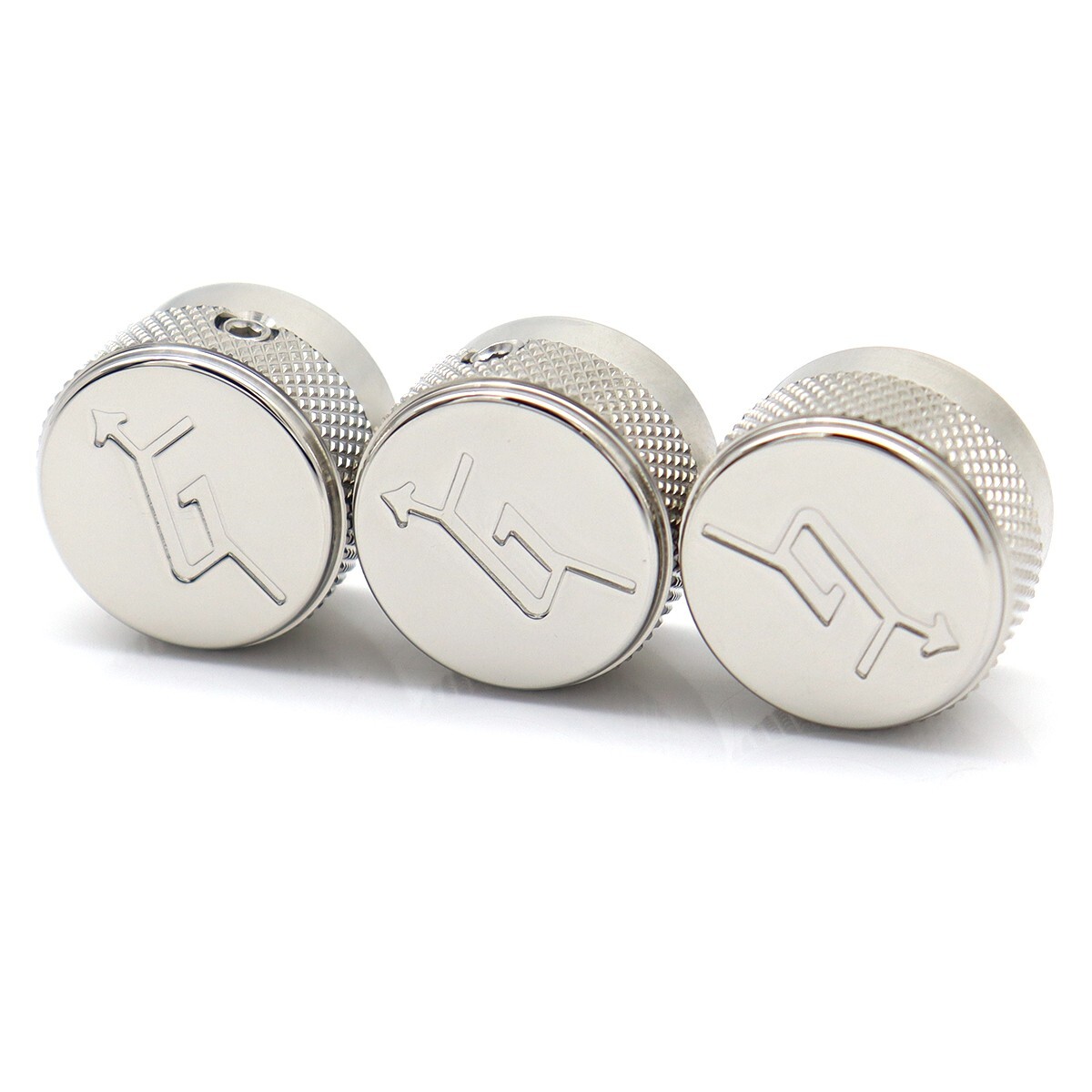 3 Pcs Hollow Body Control Knob Volume Tone knobs Silver for Gretsch style guitar