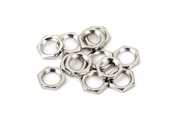 Pack of 12 Potentiometer/Phono Jack Mounting Hex Nuts, Nickel, MPN 0016352049
