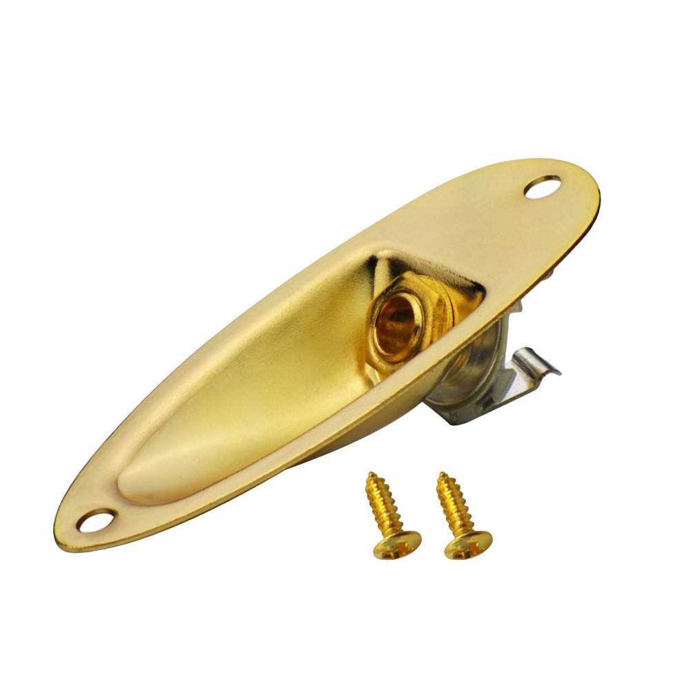 Gold Metal 1/4″ Boat Jack Plate for Fender Stratocaster Strat Style Guitar f