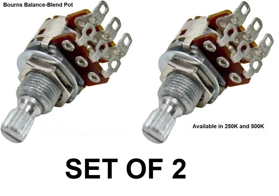 Bourns Blend/Balance Linear Taper Pots with Center Detent 250k or 500k set of 2