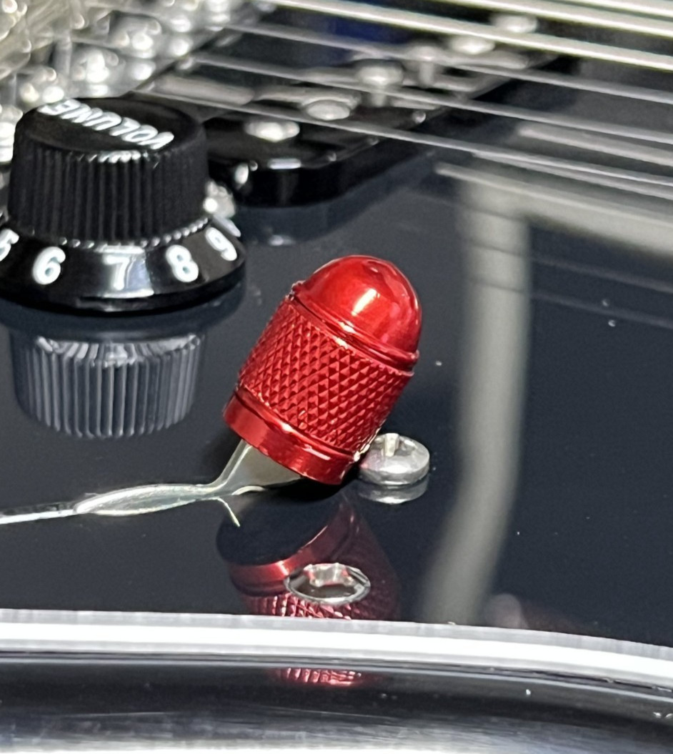 Kinnatone Stubby RED BULLET Switch Tip Knob Strat tele Style Blade Style