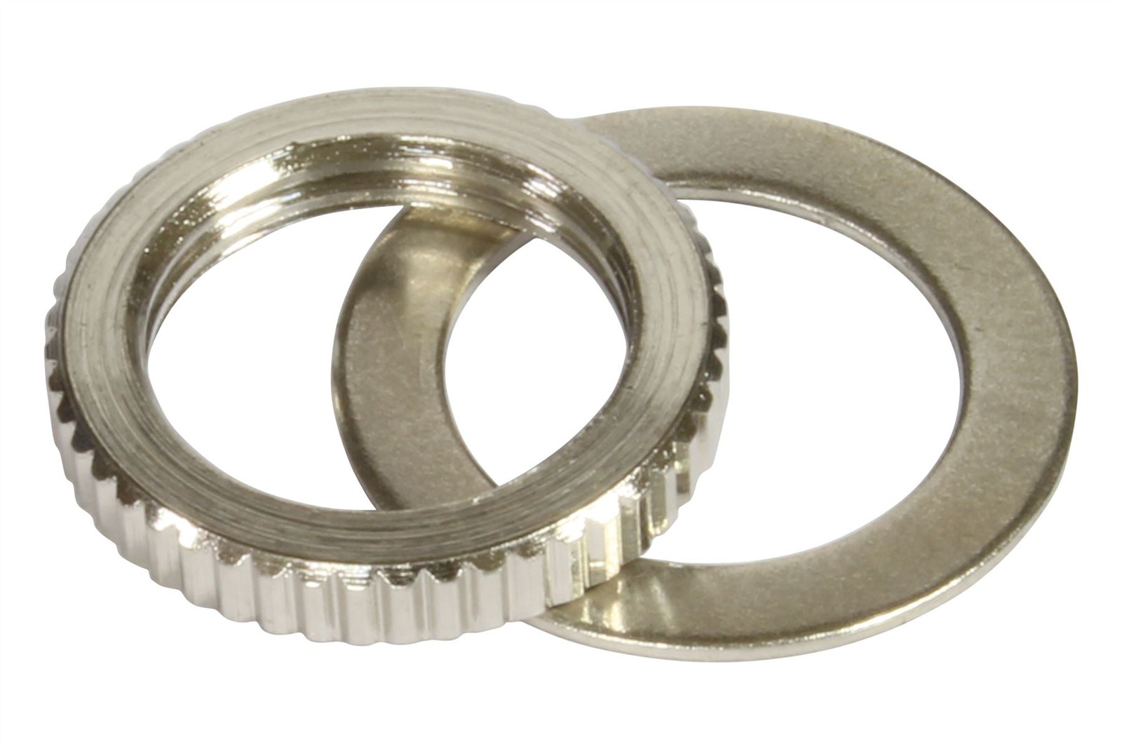 Toggle Switch Nut and Washer Metric Fine Knurl M12 x 1.25 – Nickel