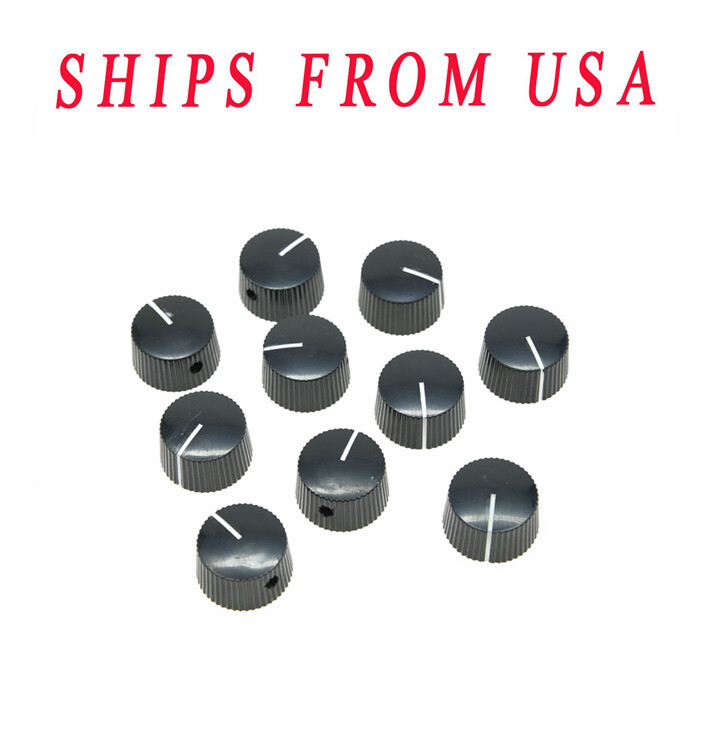 10pcs Vintage Barrel Guitar AMP Knob Round Amplifier Knobs w/ Set Screw