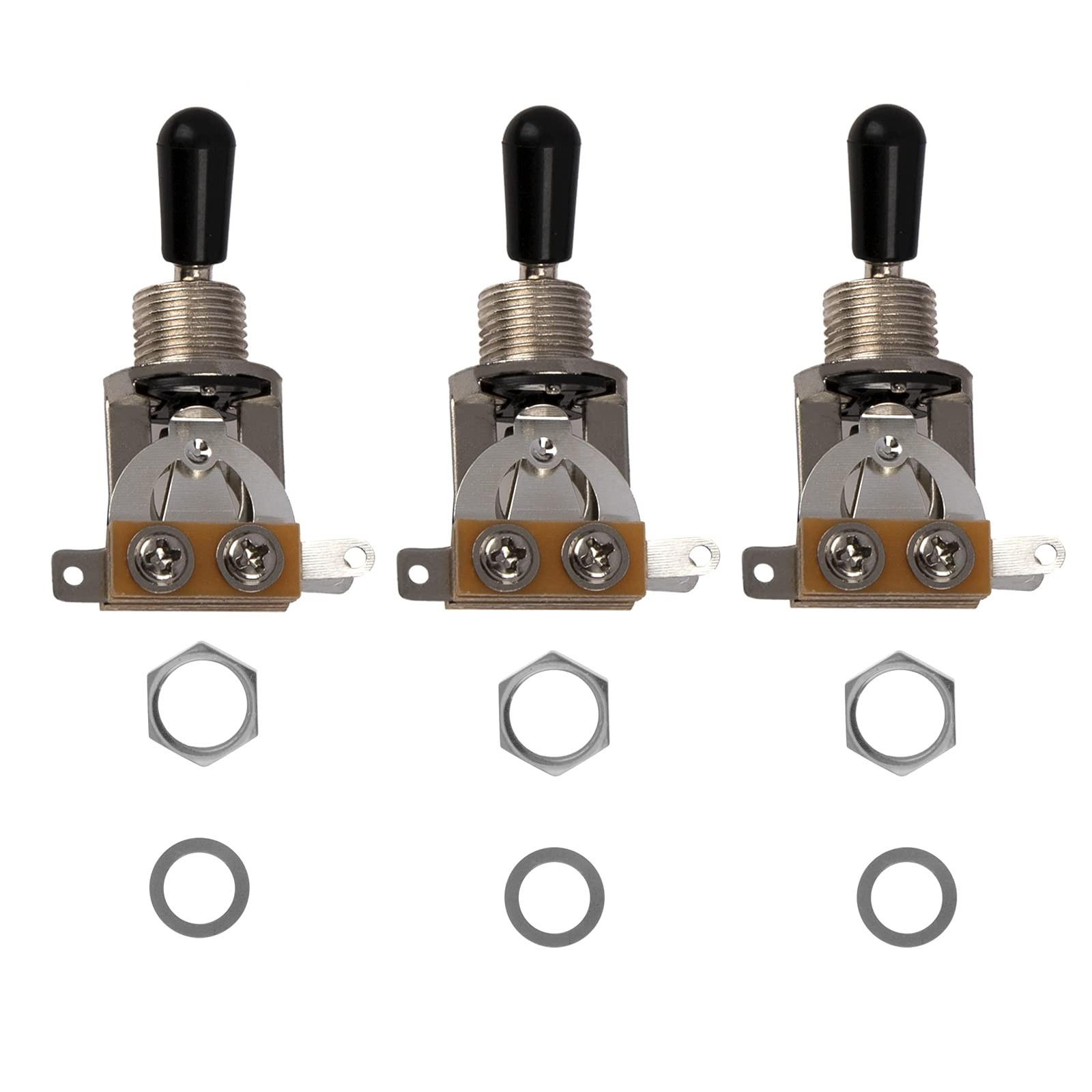 3 Way Guitar Pickup Selector Switch Metal Plastic For Electric Guitar Silver